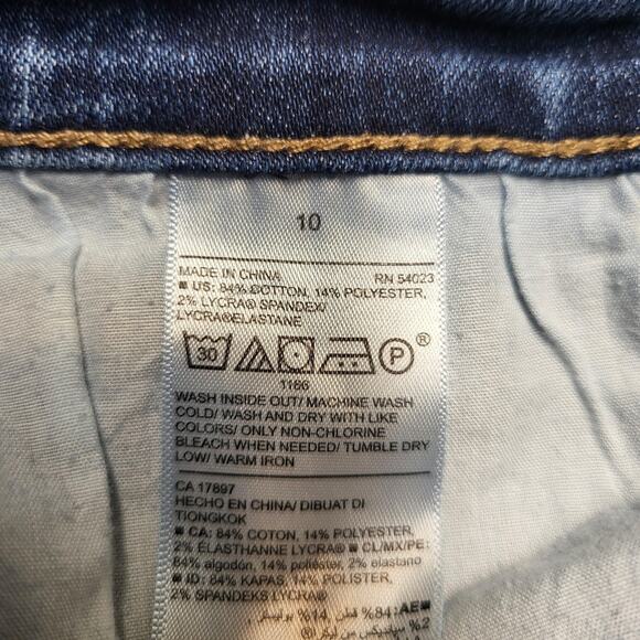 Old Navy Jeans Womens 10 Blue Curvy Boot-Cut Stretch Denim 5-Pocket Zip Fly - Picture 4 of 10
